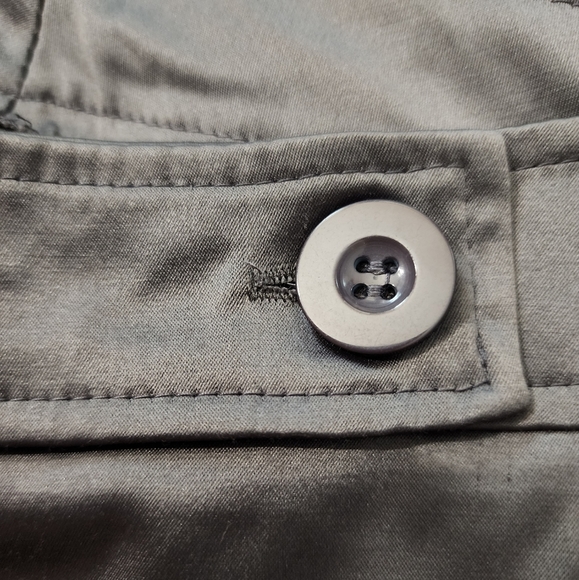 Grey Satin Straight Leg Pants, Women's -SMALL- - Picture 4 of 7